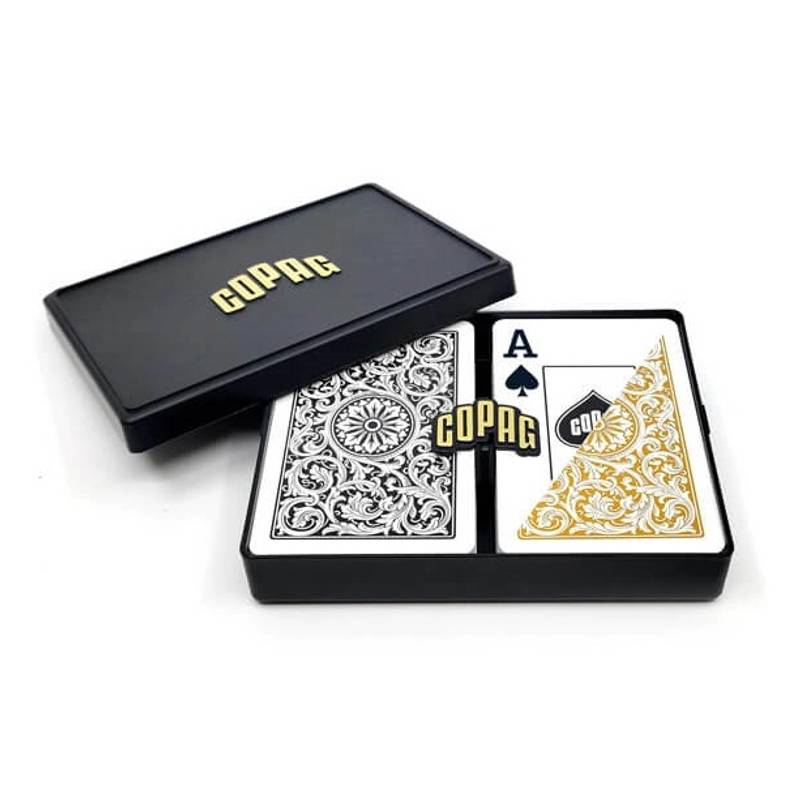 Hovedbilde Copag pokerkort jumbo index 2pk. (bridge size) black and gold